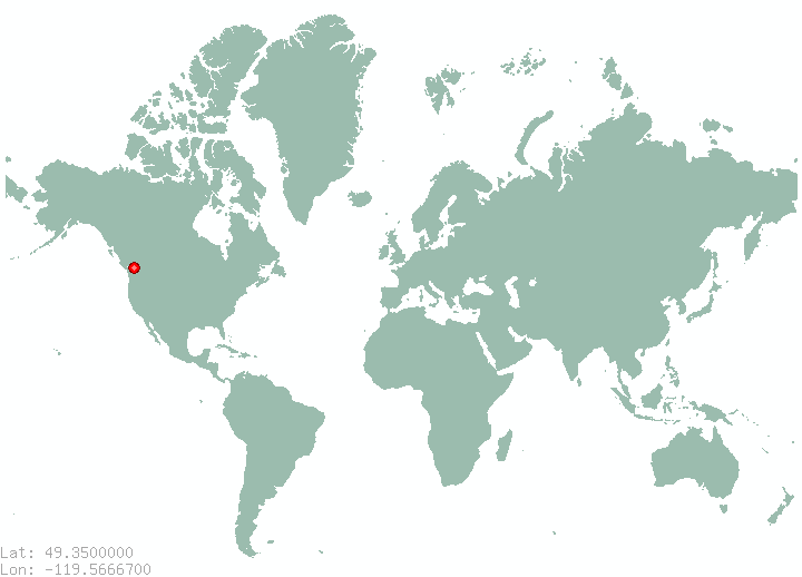 Okanagan Falls in world map