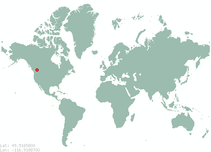 Kaslo in world map